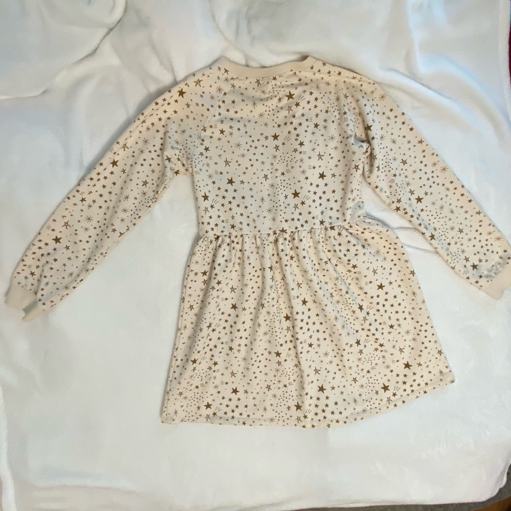 Rylee + Cru Dress Cream with Gold Stars